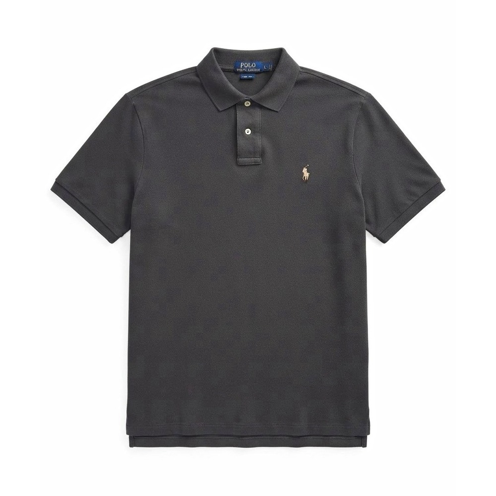 Polo Ralph Lauren Classic Fit Mens Polo Shirt M Gray Short Sleeve Cotton Logo
